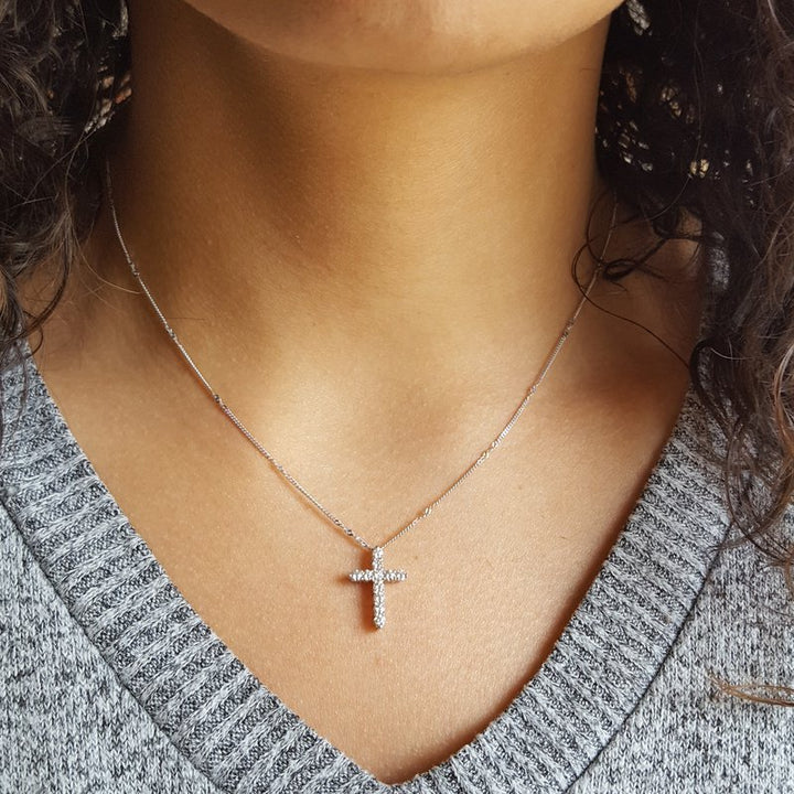Sami Fine Jewelry Simple Diamond Cross