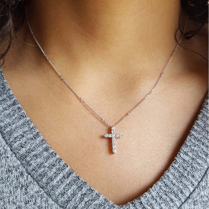 Sami Fine Jewelry Simple Diamond Cross