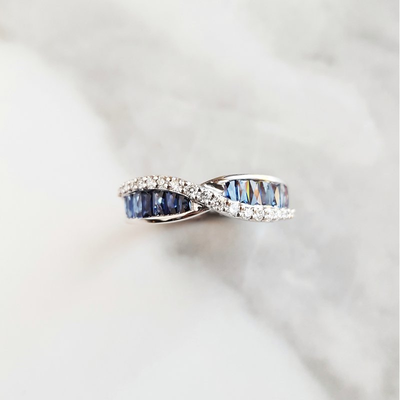 Sami Fine Jewelry Sapphire Crossover Ring