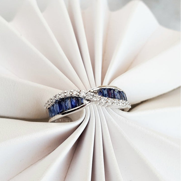 Sami Fine Jewelry Sapphire Crossover Ring