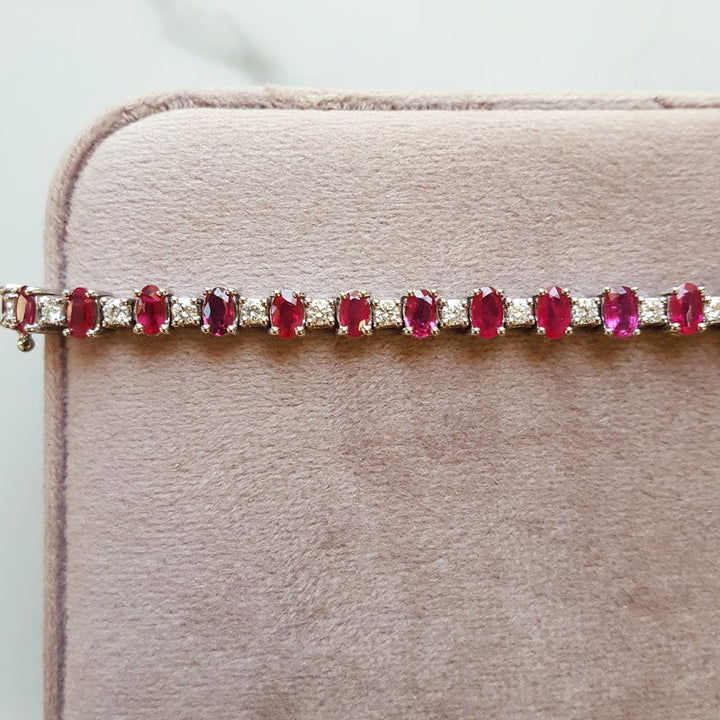 Gems One Diamond and Ruby Tennis Bracelet