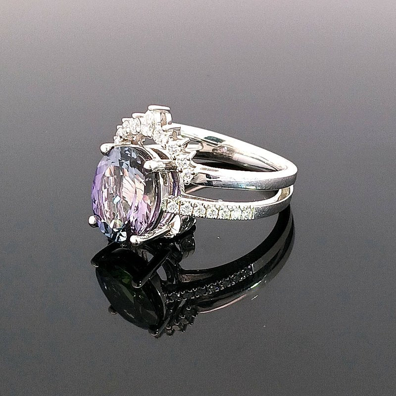 Parlé Peacock Tanzanite Queen Ring