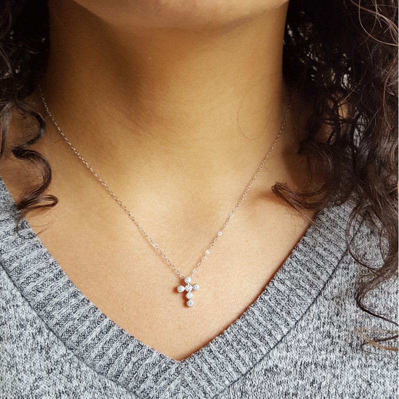 Sami Fine Jewelry Bezel Set Diamond Cross