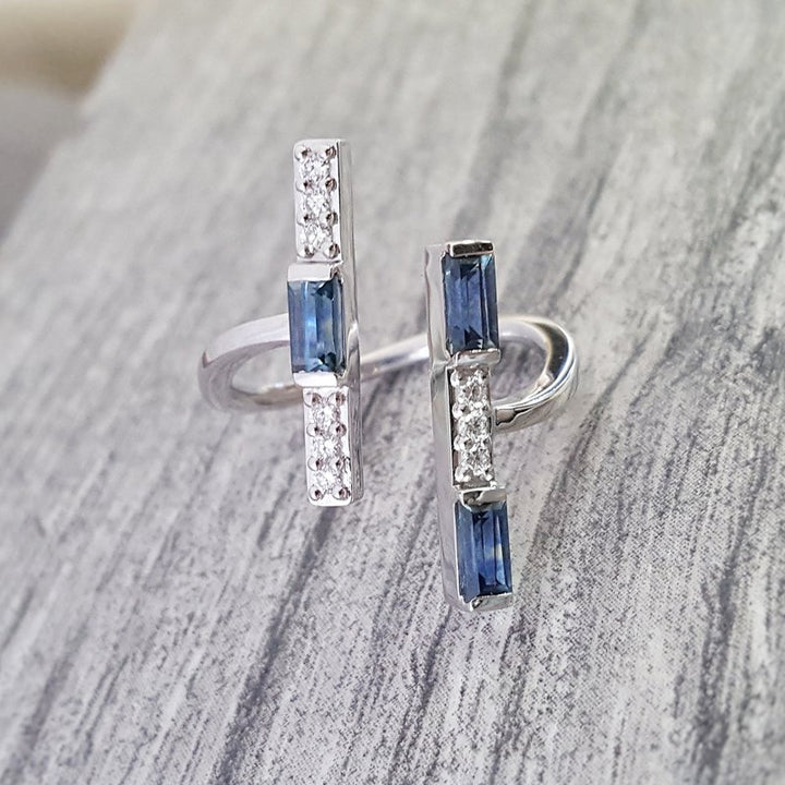 American Gem Collection™ Montana Sapphire Bar Ring 250325