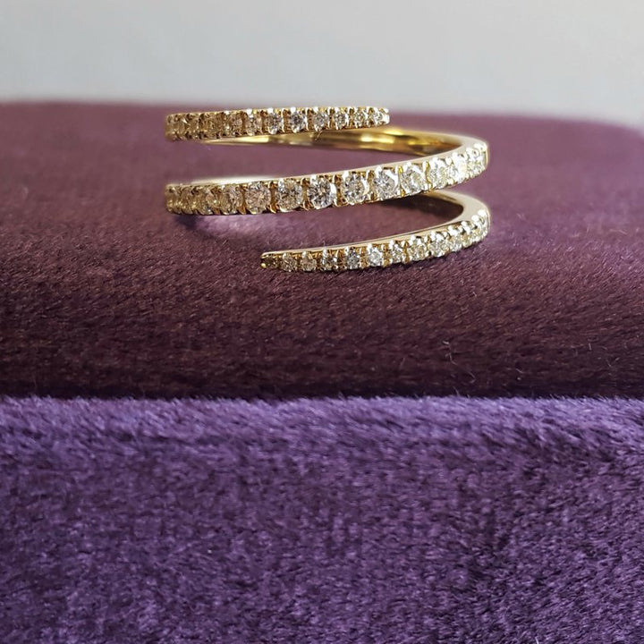 Sami Fine Jewelry Diamond Tiered Spiral Ring 021122
