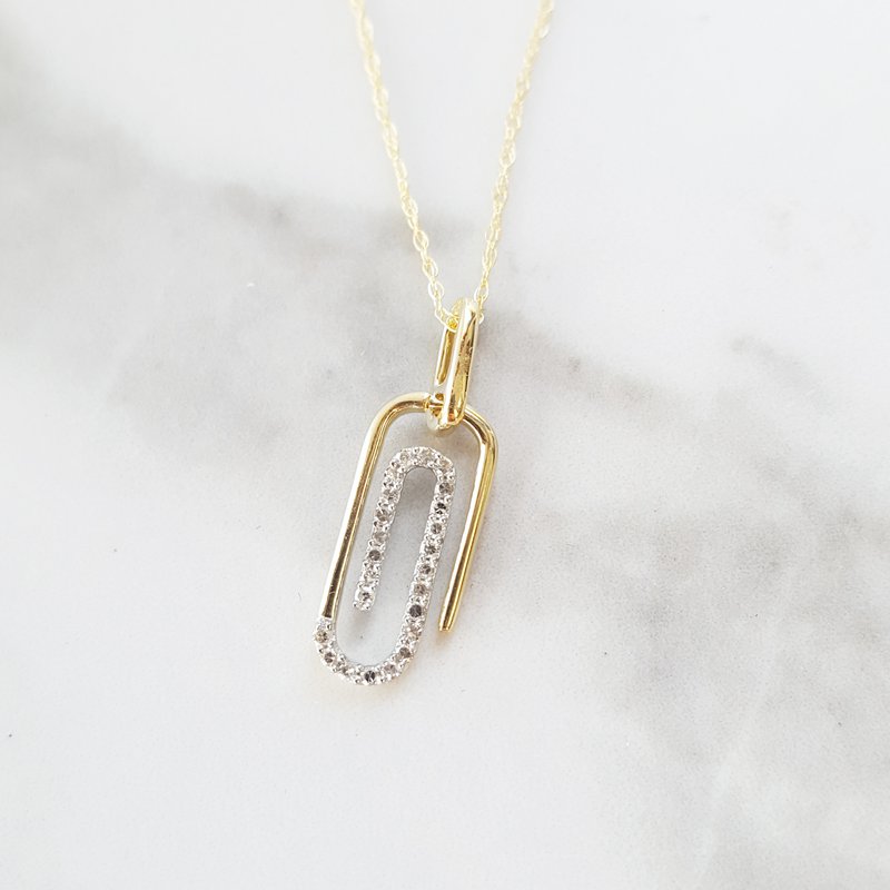 Sami Fine Jewelry Single Paperclip Necklace 121690 paperclippendant