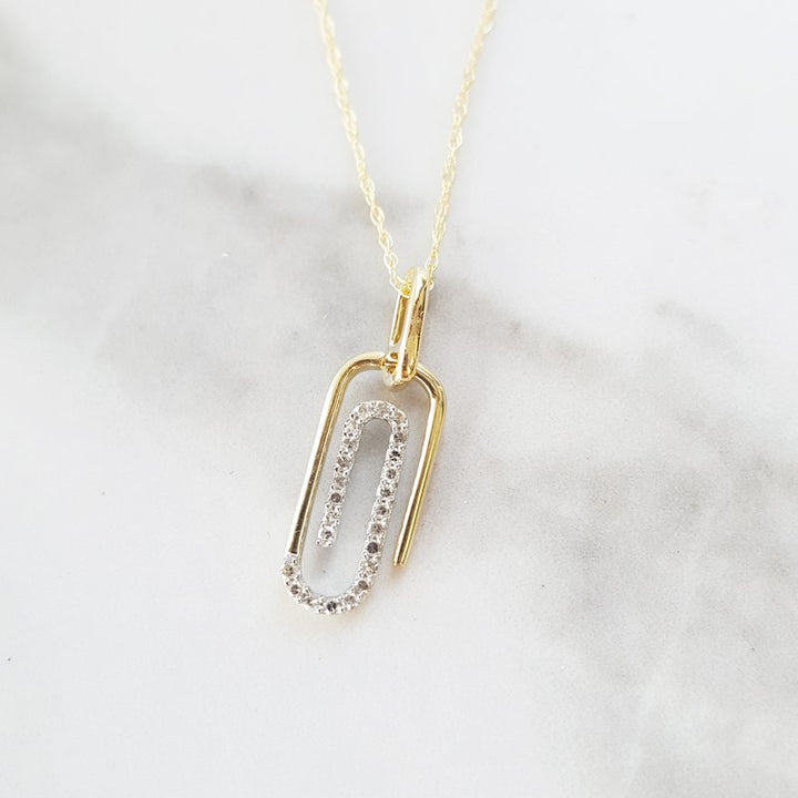 Sami Fine Jewelry Single Paperclip Necklace 121690 paperclippendant