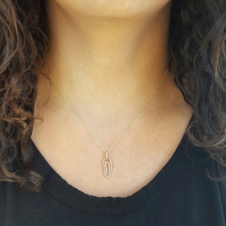 Sami Fine Jewelry Single Paperclip Necklace