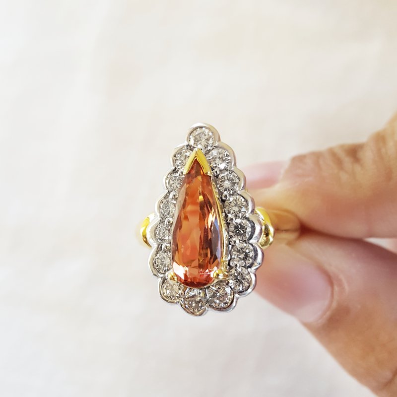  Luxury by Rene Hernandez Imperial Topaz Ring 040146 - Sami Fine Jewelry