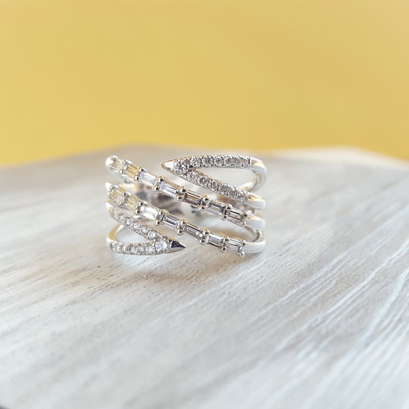 Sami Fine Jewelry Negative Space Geometric Diamond Ring