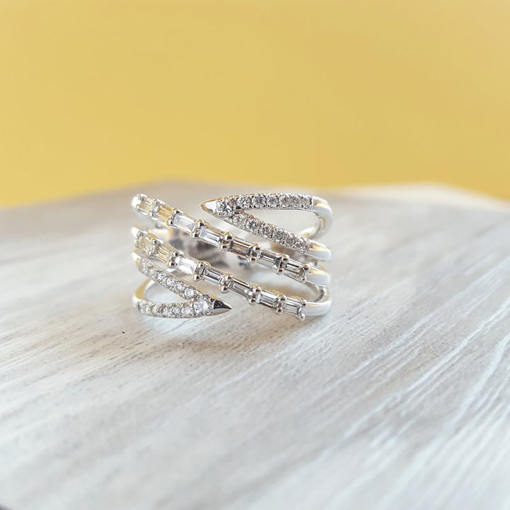 Sami Fine Jewelry Negative Space Geometric Diamond Ring