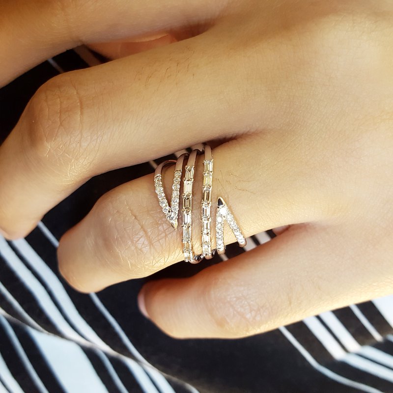 Sami Fine Jewelry Negative Space Geometric Diamond Ring