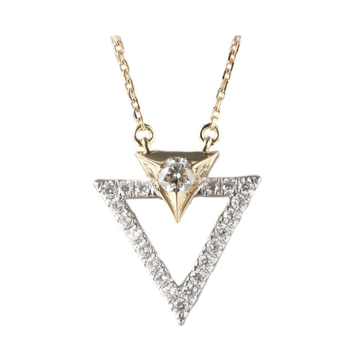 Gems One Triangled Diamond Cluster Pendant