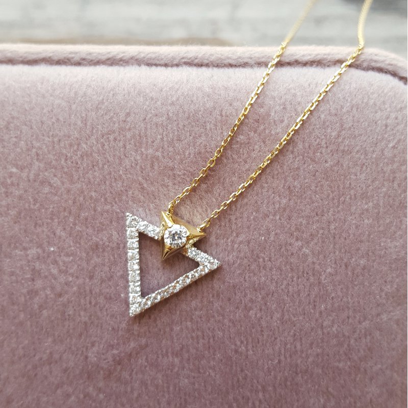 Gems One Triangled Diamond Cluster Pendant