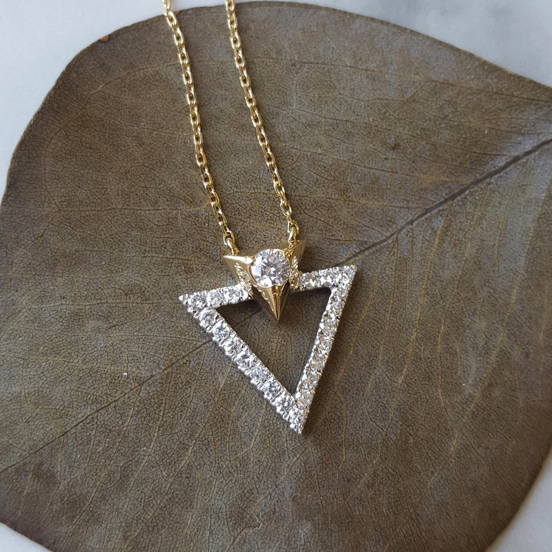 Gems One Triangled Diamond Cluster Pendant