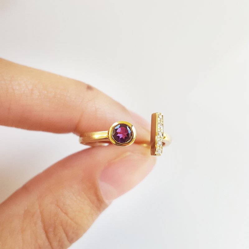 Arizona Amethyst Gold Jewelry Arizona Amethyst Simplistic Ring