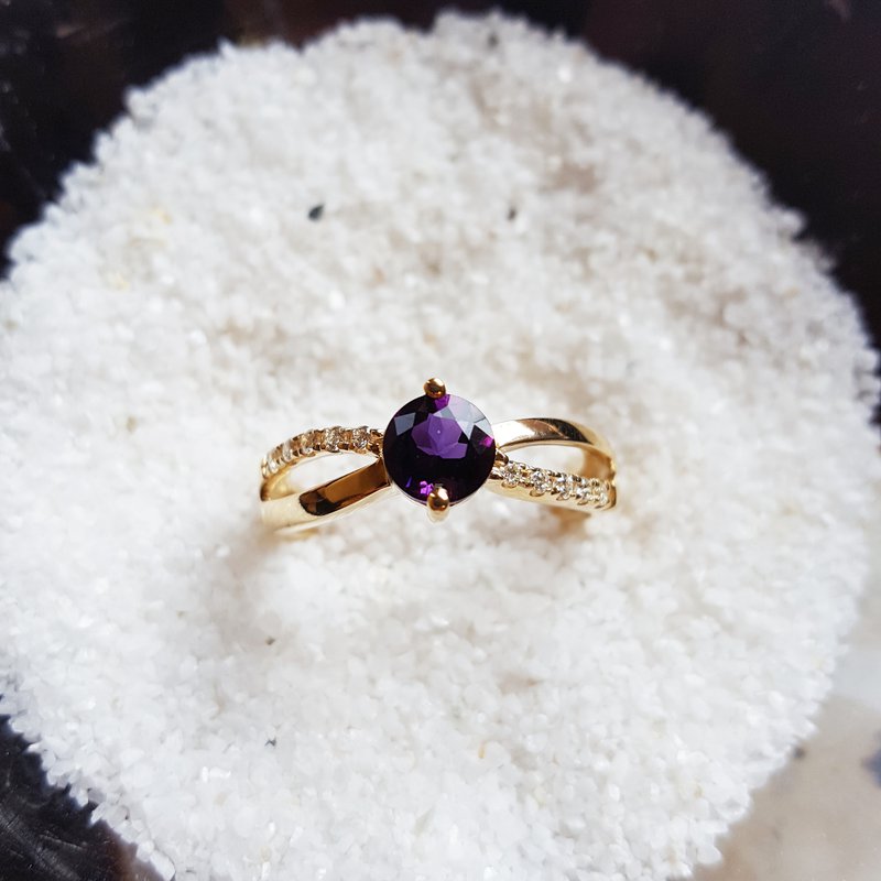 Arizona Amethyst Gold Jewelry Petite Open Band Ring 363363