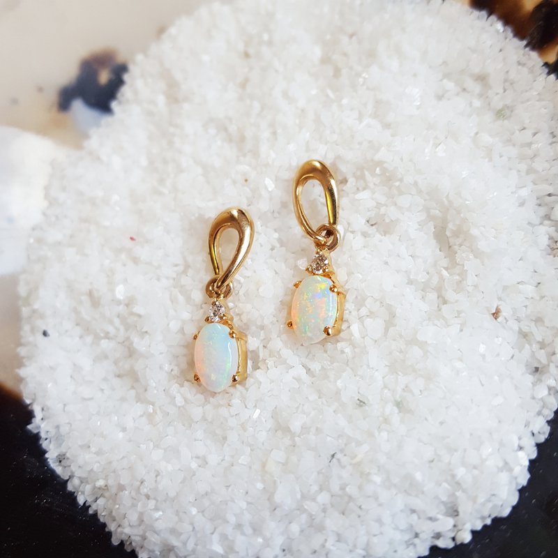 Sami Fine Jewelry Oval Opal Earrings