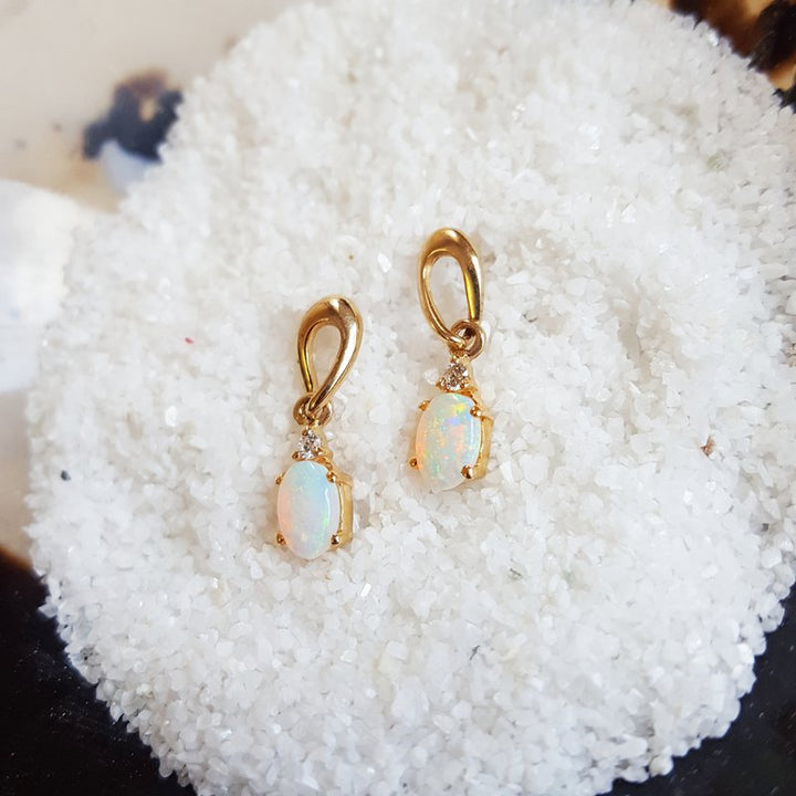 Sami Fine Jewelry Oval Opal Earrings