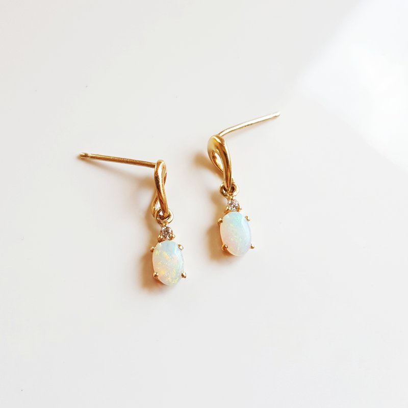 Sami Fine Jewelry Oval Opal Earrings