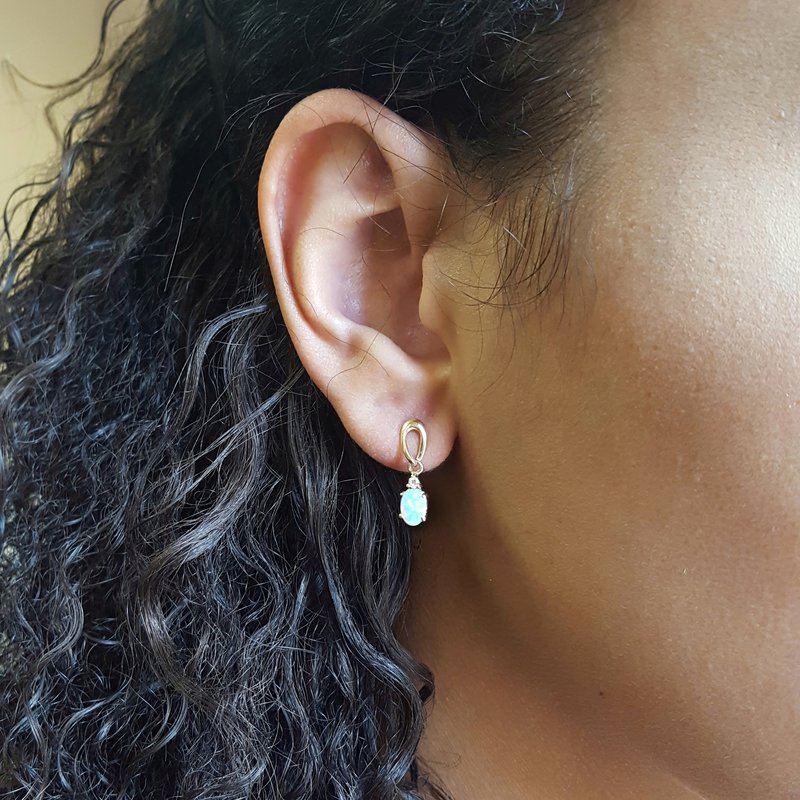 Sami Fine Jewelry Oval Opal Earrings