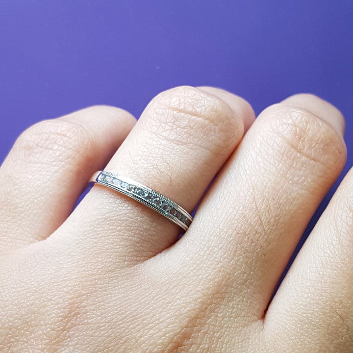 Gems One Aquamarine Stackable Gold Band Fr1274-4w