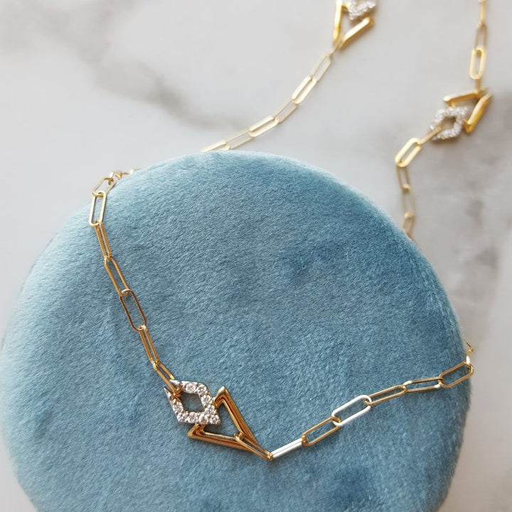 Sami Fine Jewelry Geometric Diamond Linked Chain 070516