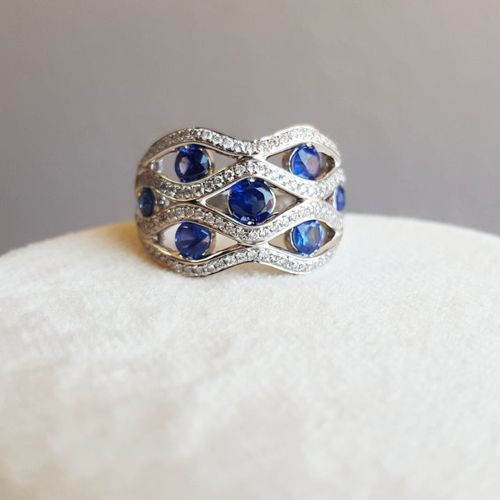 Sami Fine Jewelry Sapphire Wavelength Ring