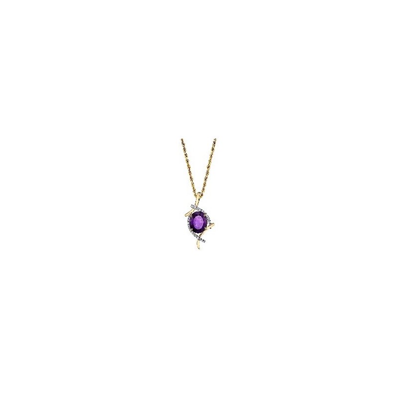 Arizona Amethyst Gold Jewelry Amethyst Criss-Cross Pendant