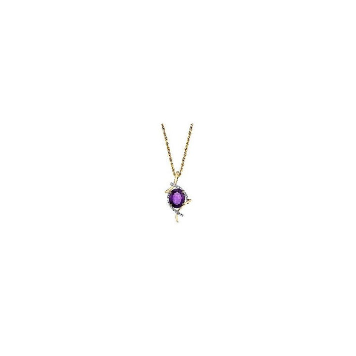 Arizona Amethyst Gold Jewelry Amethyst Criss-Cross Pendant