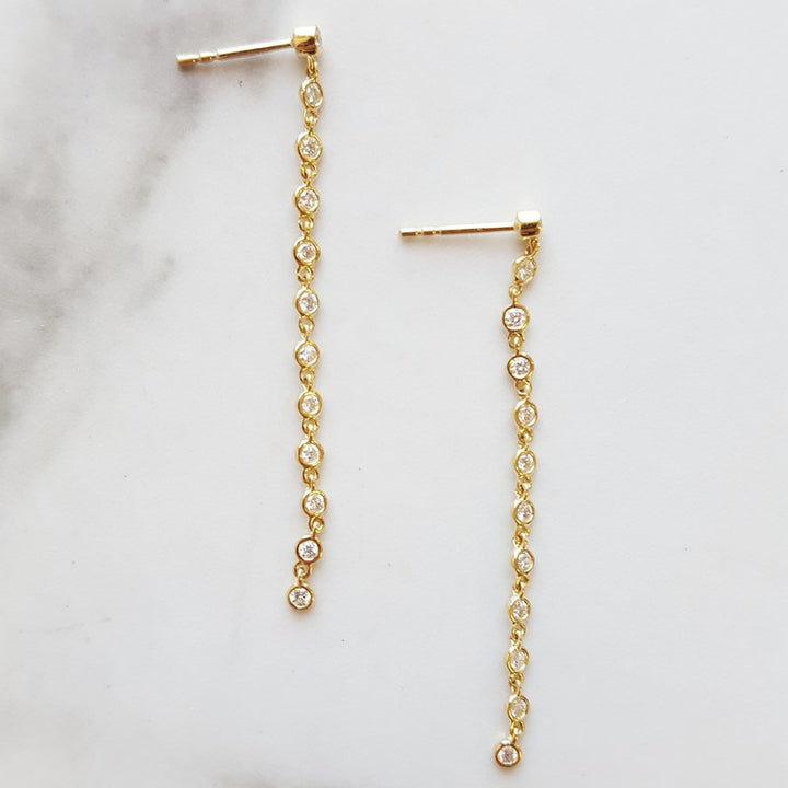 Sami Fine Jewelry Bezel Set Drop Diamond Earrings