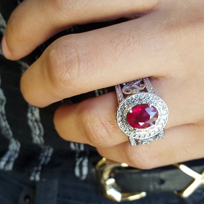 Luxury by Rene Hernandez Ruby Red Ring