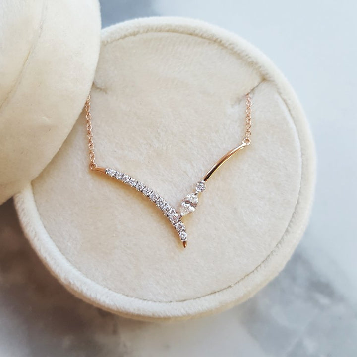 Gems One Elegant Chevron Necklace