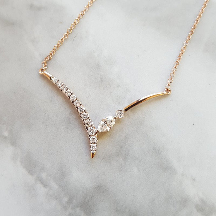 Gems One Elegant Chevron Necklace NK10192-4PC
