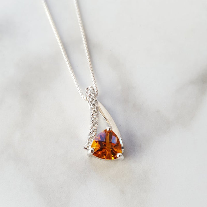 Sami Fine Jewelry Trillion Citrine Pendant 121797