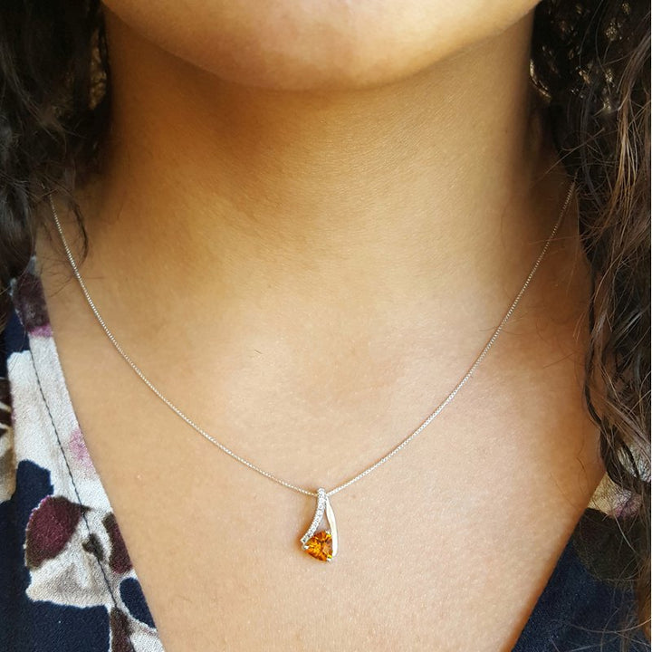 Sami Fine Jewelry Trillion Citrine Pendant