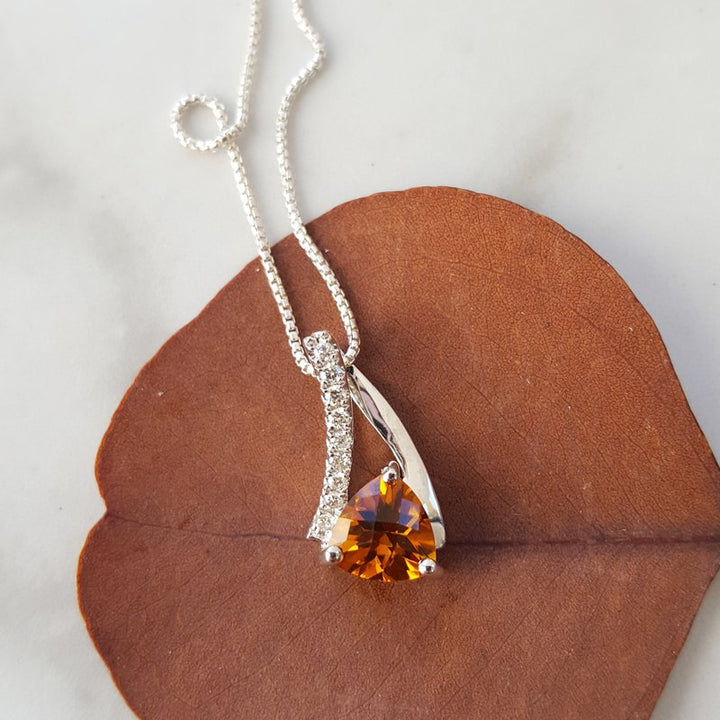 Sami Fine Jewelry Trillion Citrine Pendant