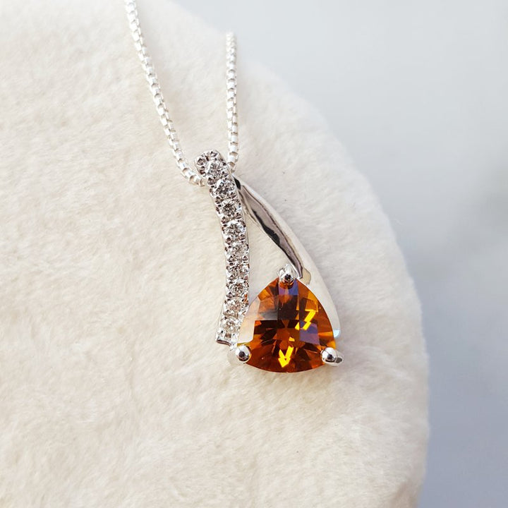 Sami Fine Jewelry Trillion Citrine Pendant