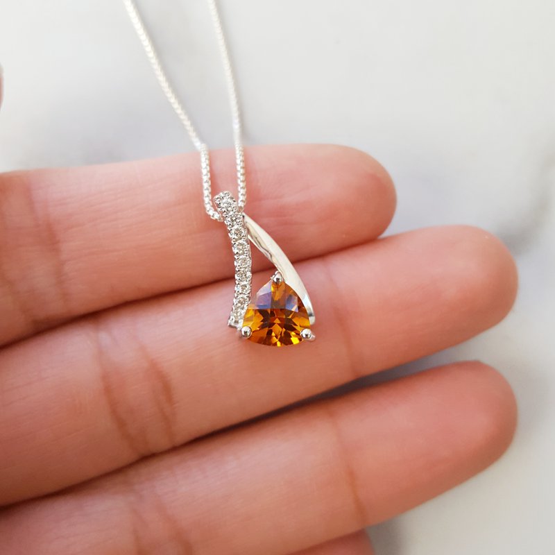 Sami Fine Jewelry Trillion Citrine Pendant