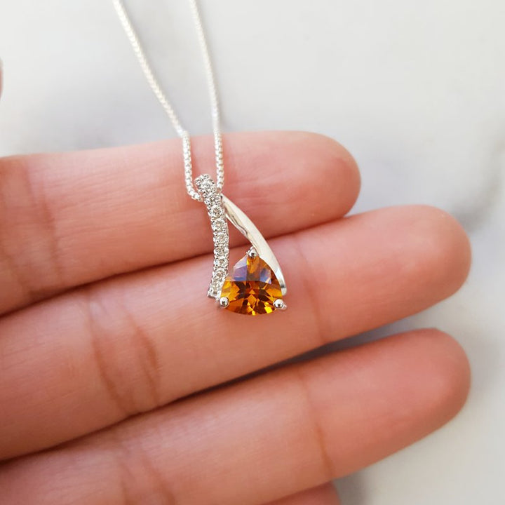 Sami Fine Jewelry Trillion Citrine Pendant