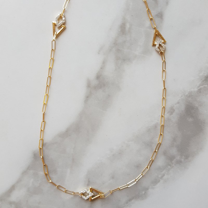Sami Fine Jewelry Geometric Diamond Linked Chain