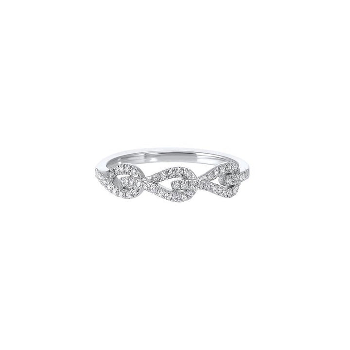  Gems One Diamond Triple Teardrop White Gold Stackable Wedding Ring (1/6 Ctw) RG11020-1WD - Sami Fine Jewelry