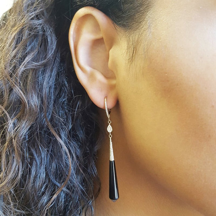 Doves by Doron Paloma Onyx Drop Earrings