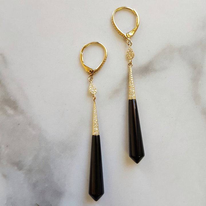 Doves by Doron Paloma Onyx Drop Earrings 152184