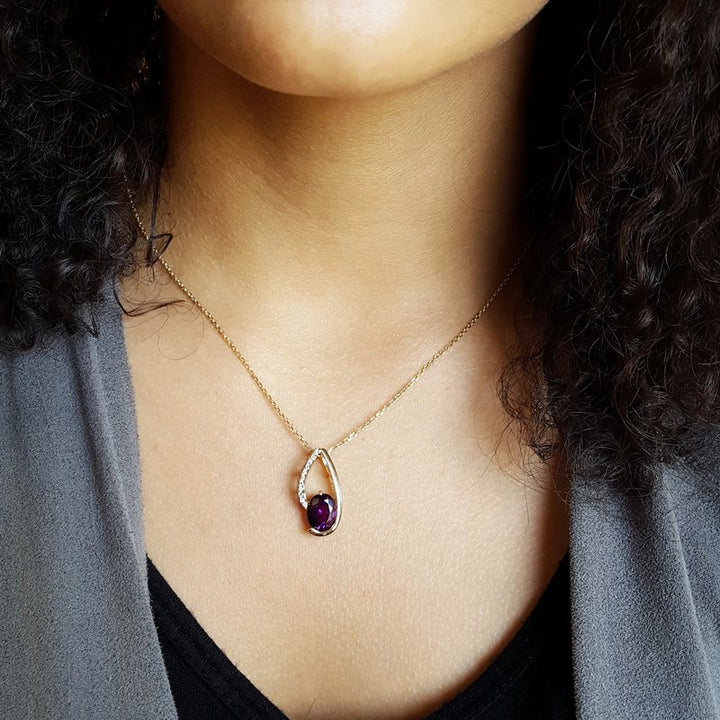 Amethyst Teardrop Pendant