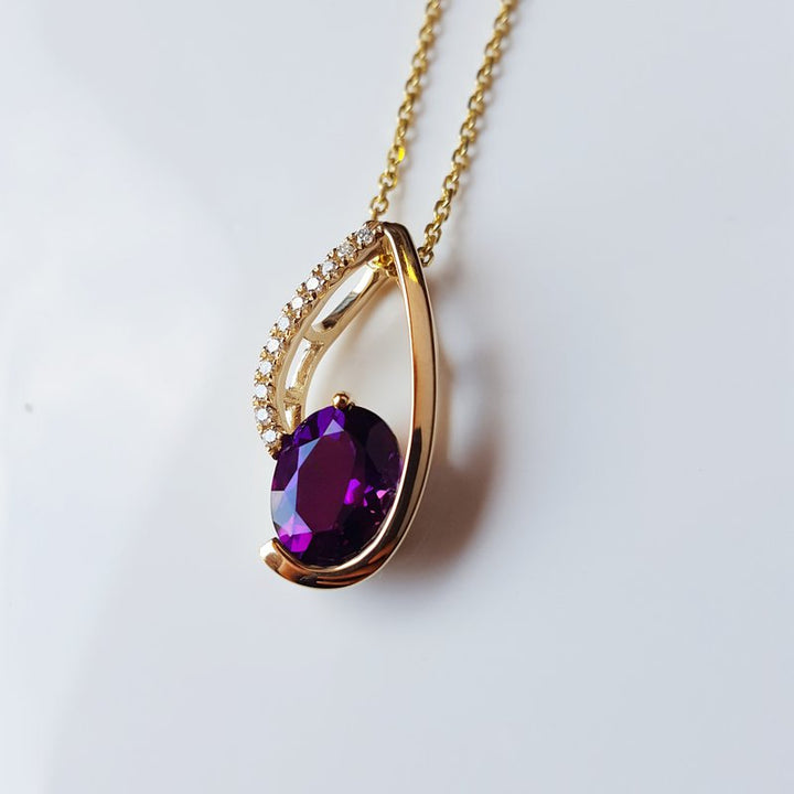 Amethyst Teardrop Pendant