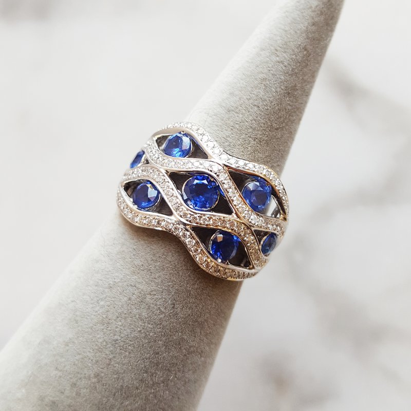 Sami Fine Jewelry Sapphire Wavelength Ring 050704