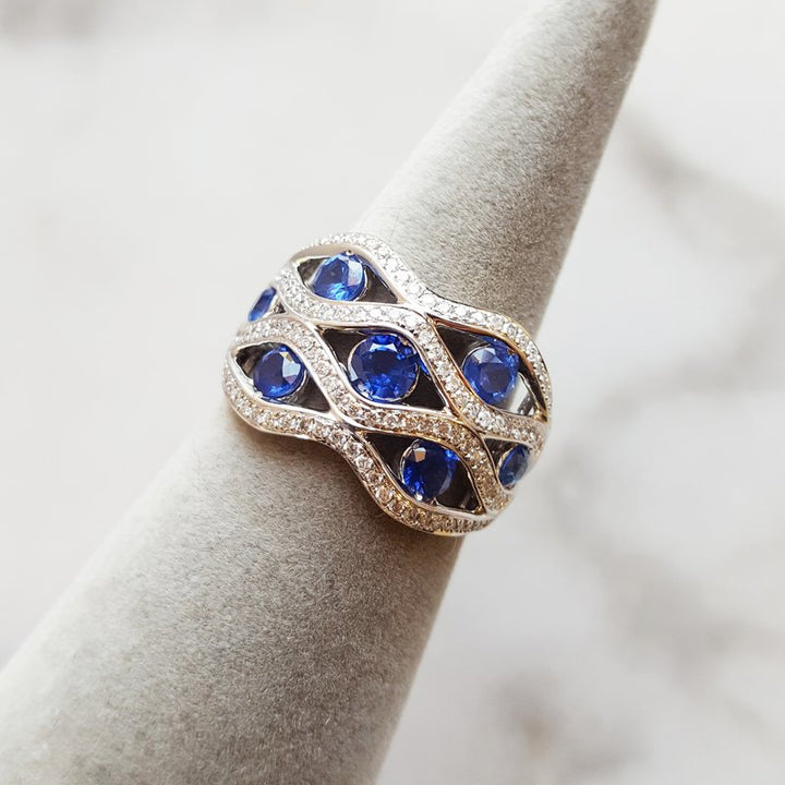 Sami Fine Jewelry Sapphire Wavelength Ring 050704