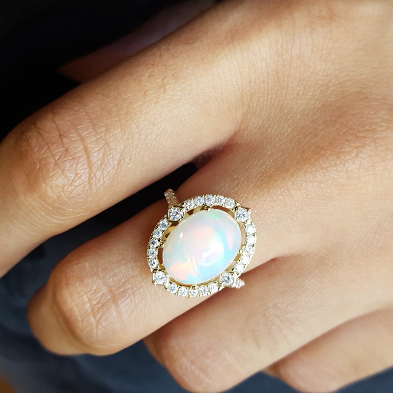  Sami Fine Jewelry Celestial Opal Ring 050703 - Sami Fine Jewelry