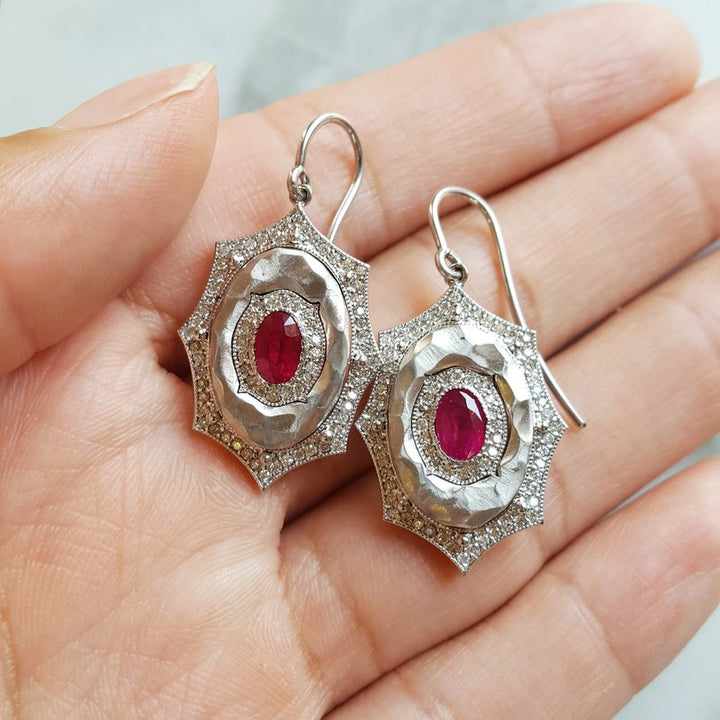 Luxury by Rene Hernandez Ruby Starburst Earrings